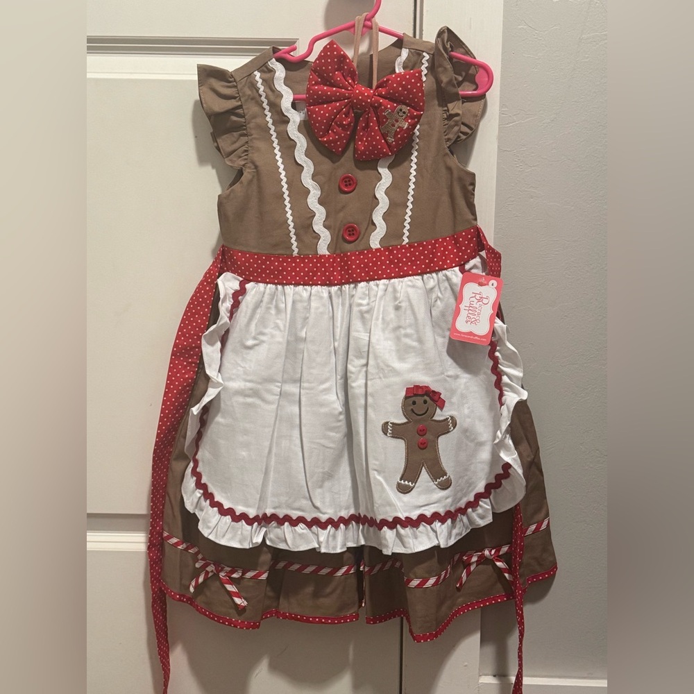 Ric rac ruffles gingerbread dress